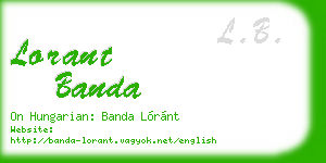 lorant banda business card